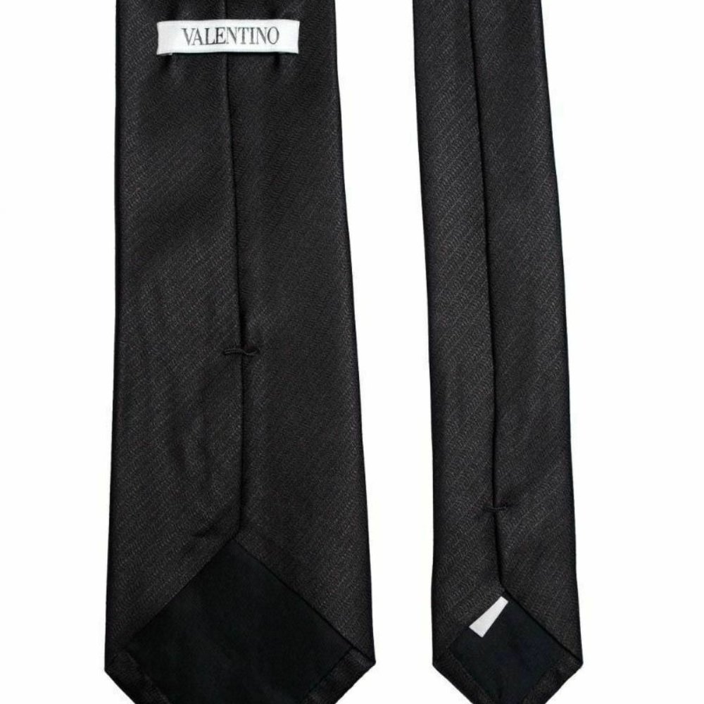 Valentino Geometric Print Men's 100% Silk Neck Tie - Picture 2 of 4